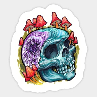 Geode Skull Sticker